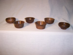 Bowls in dark walnut