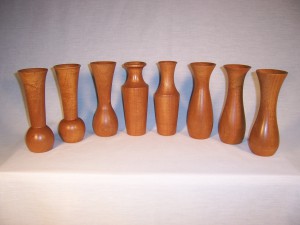 Vases in mahogany